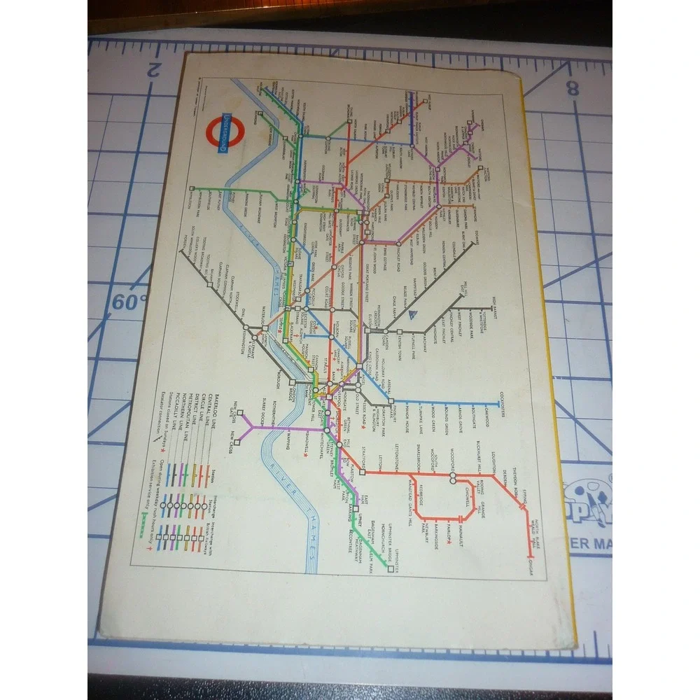 Vintage Geographers Famous Guide to London 34 Color Maps Underground Map 1960s